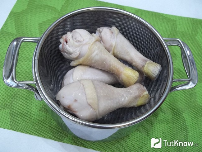 Курица промыта