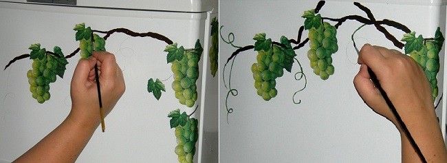 Раскраска виноградной лозы