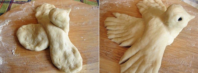 Крылья жаворонка из теста
