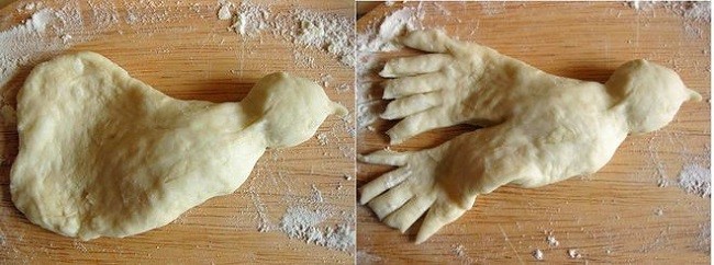 Основа жаворонка из теста