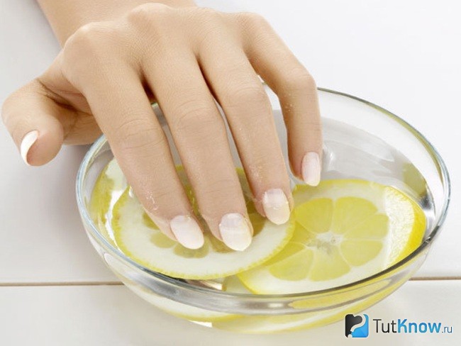Маска для ногтей с лимоном и желатином