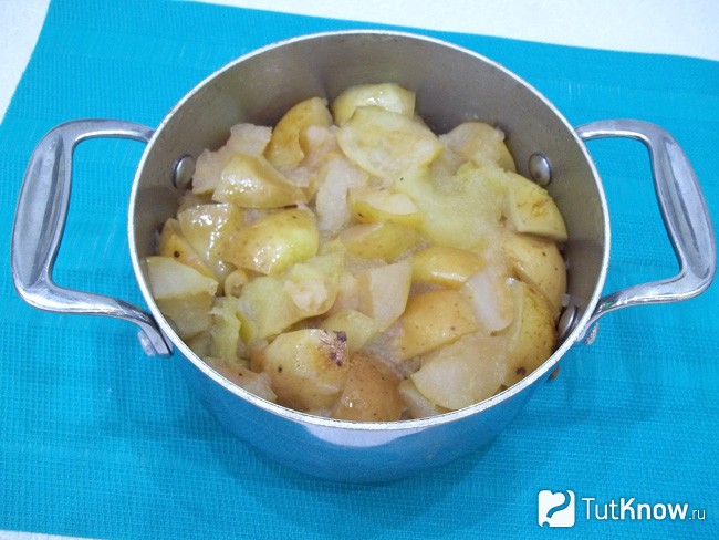 Яблоки отварены