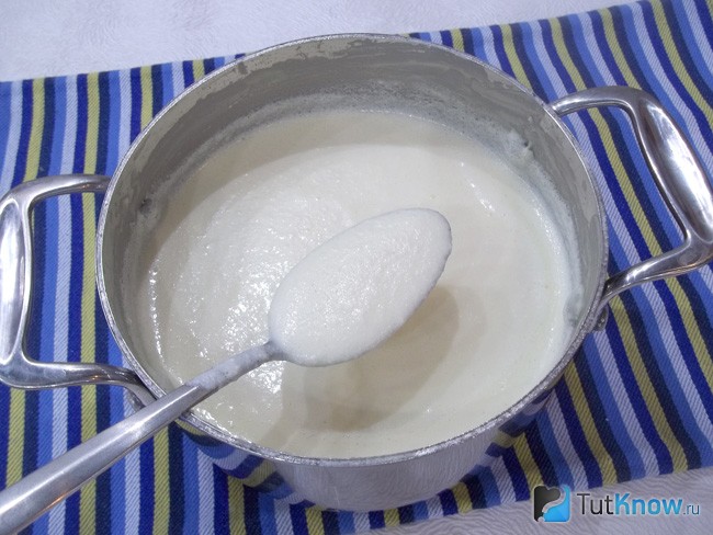 Продукты перемешаны и доведены до кипения