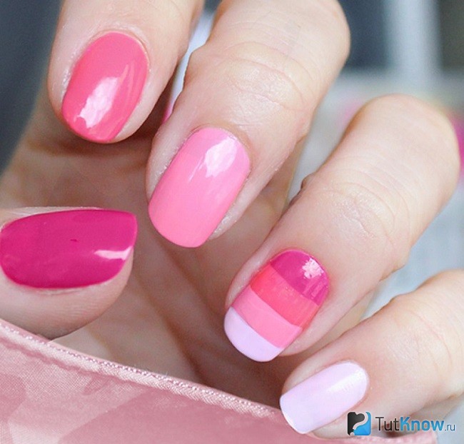 Стиль pink на ногтях