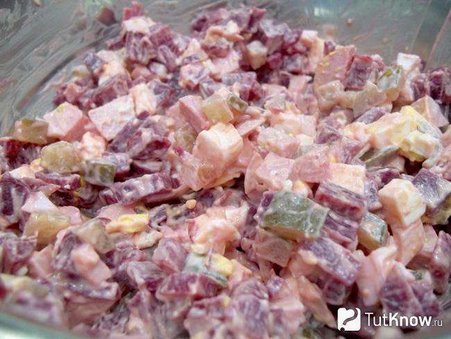 Продукты перемешаны