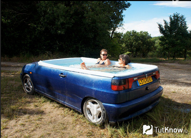 Импровизированный водоём из авто
