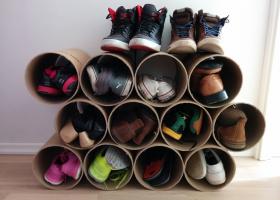 Органайзер для обуви из доступных материалов