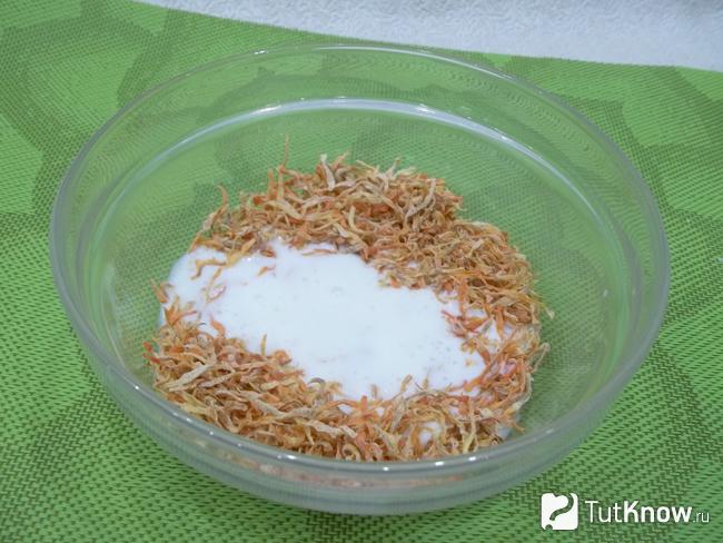 К моркови влит кефир