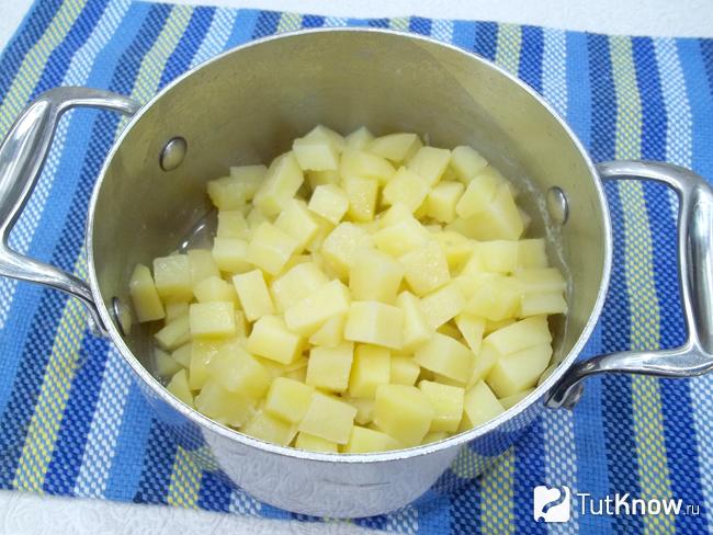 Картофель сварен