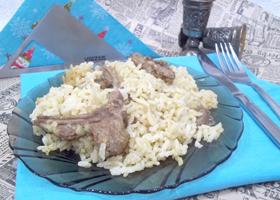 Бараньи ребрышки с рисом