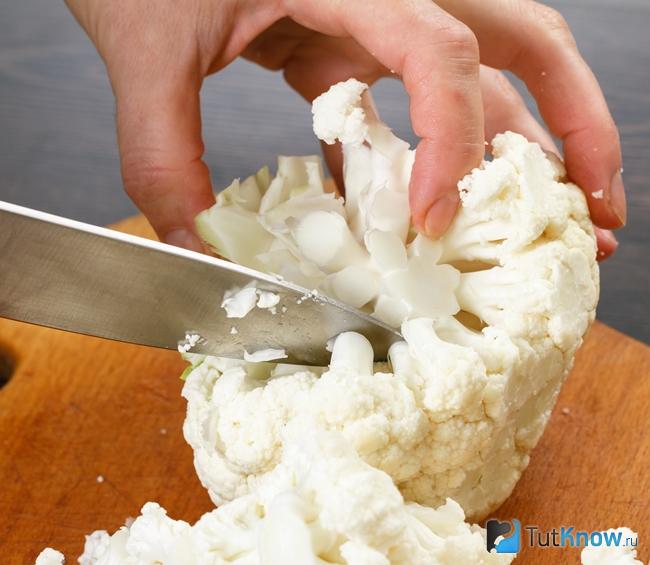Разделка цветной капусты