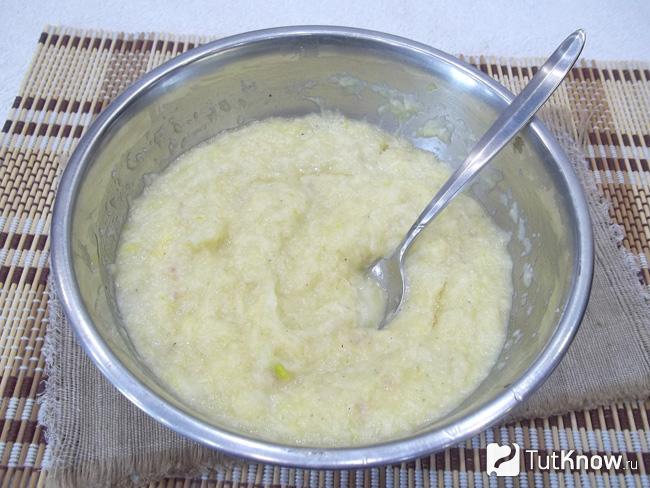 Картофель перемешан
