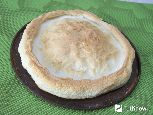 Белковый корж высушен