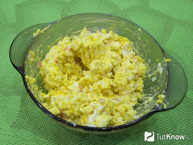 Продукты вымешаны