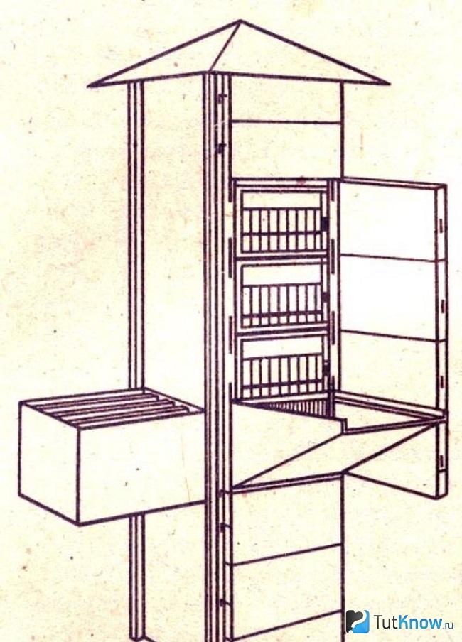 Павильон для пчел своими руками чертежи кассетный