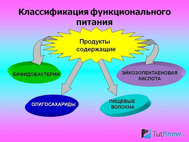 Схематическое отображение принципов функционального питания