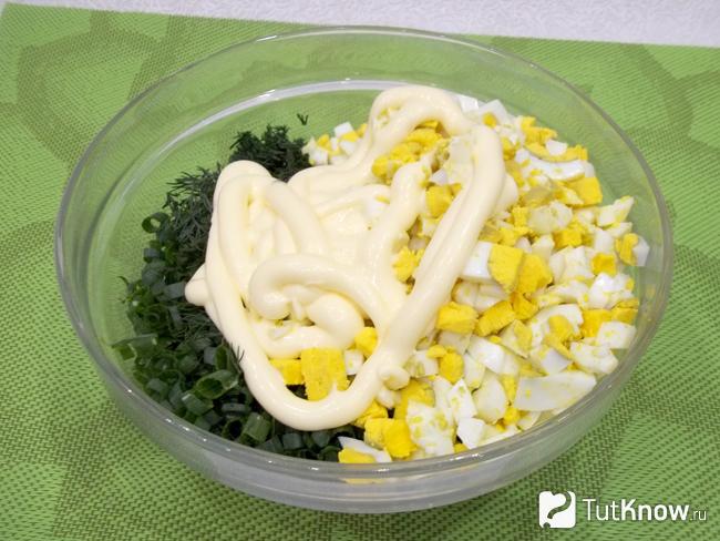 К продуктам добавлен майонез