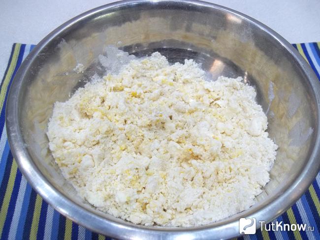Продукты перетерты до состояния крошки