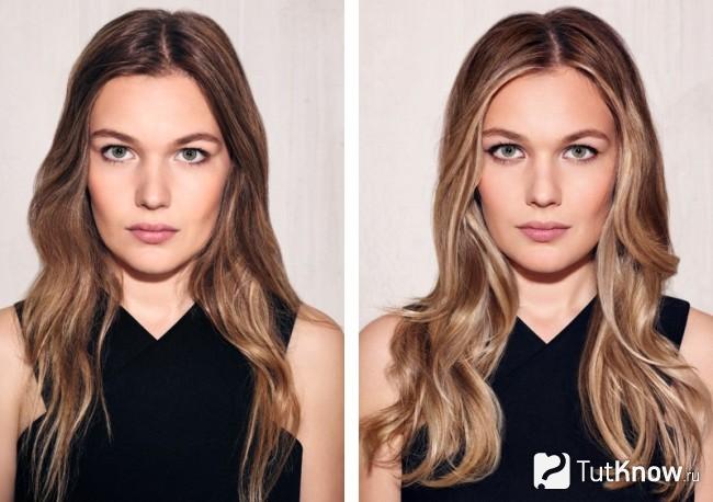 Контуринг окрашивание на темных волосах фото до и после