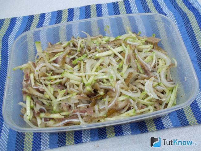 Продукты перемешаны
