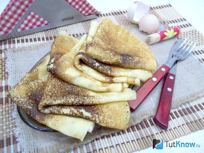 Готовые блины на молоке и пиве