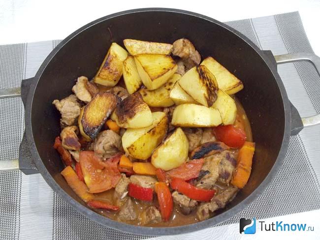 К продуктам добавлен картофель