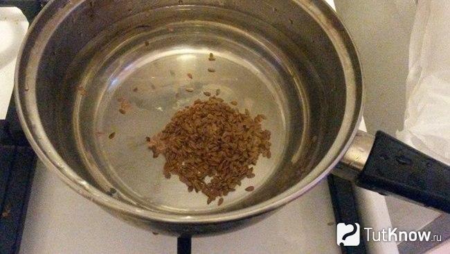 Приготовление отвара из льняных семян