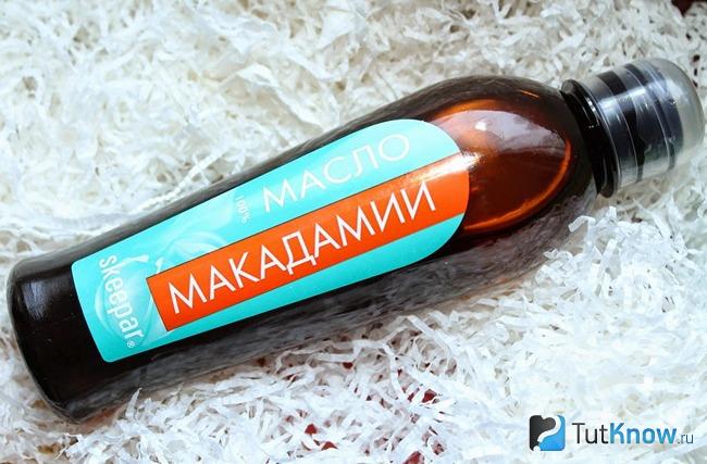 Большой флакон с маслом макадамии