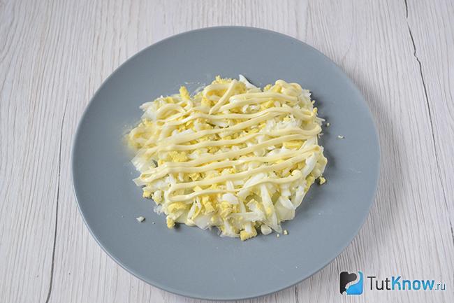 Майонезная сетка между слоями