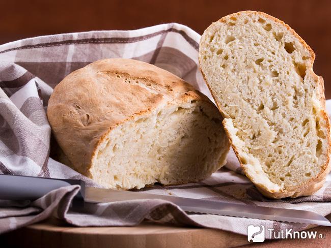 Домашний белый хлеб с манной крупой