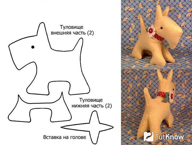 Схема украшения в виде собаки