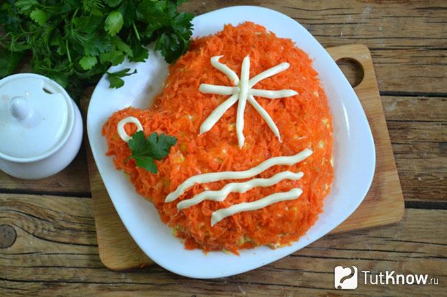 Салат Варежка Деда Мороза на НГ