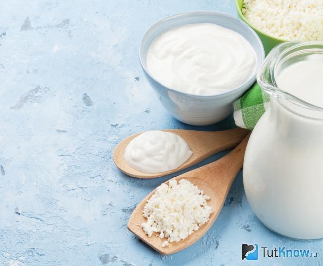Молочные продукты для приготовления маски