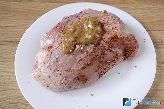 Мясо в специях с горчицей