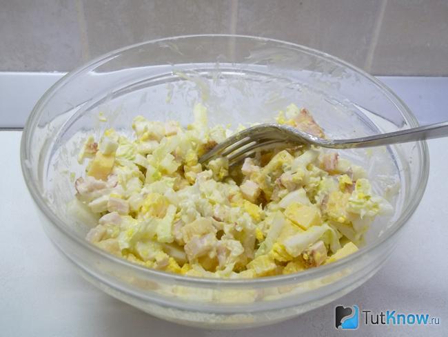 Продукты перемешаны