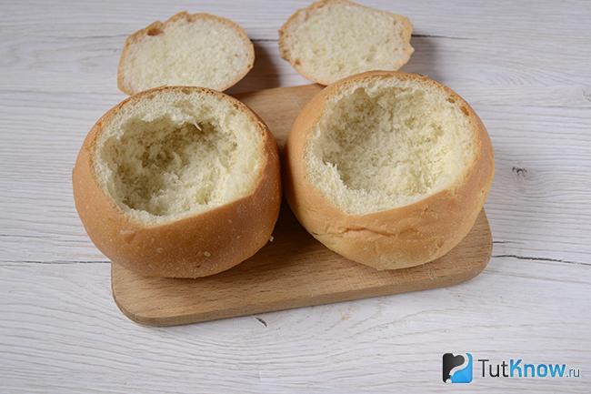 Булочки с вынутым мякишом