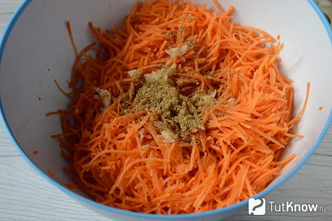 Перчим тёртую морковь