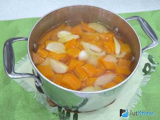 Овощи отварены