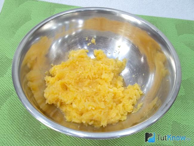 Тыква отварена и пюрирована