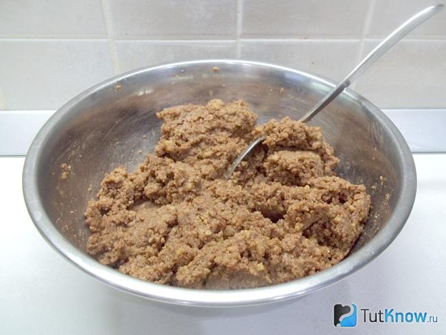 Продукты перемешано