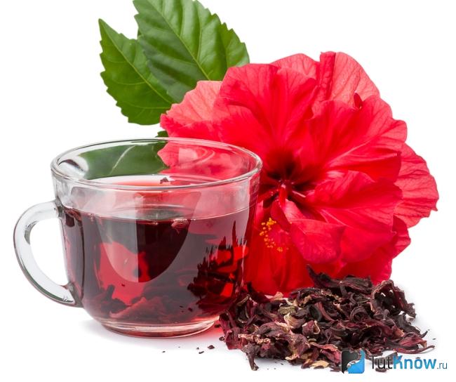 Гибискус и чай из цветков