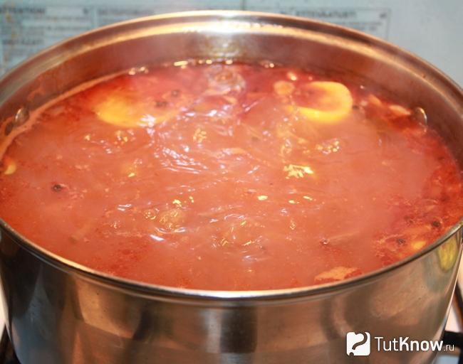 Готовая мясная солянка из лосятины