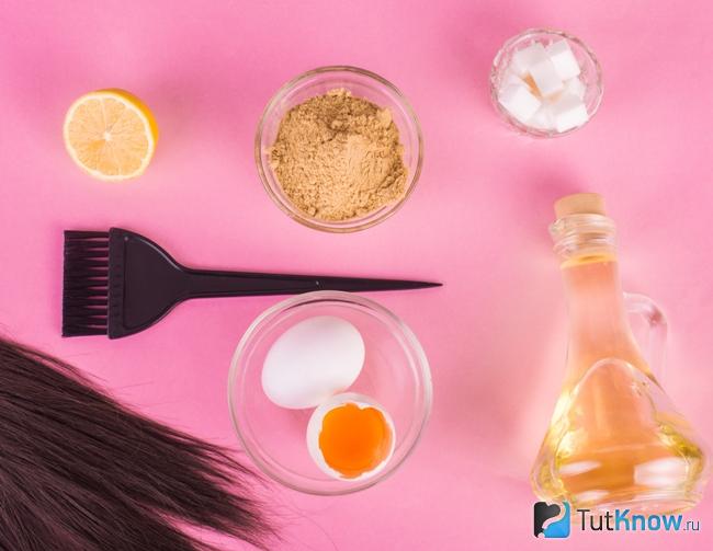 Ингредиенты маски для ускорения роста волос с витамином Е