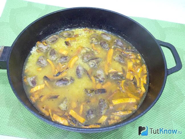 Продукты залиты водой
