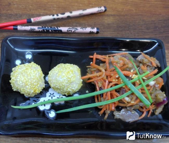 Закуска хе с куриными желудками