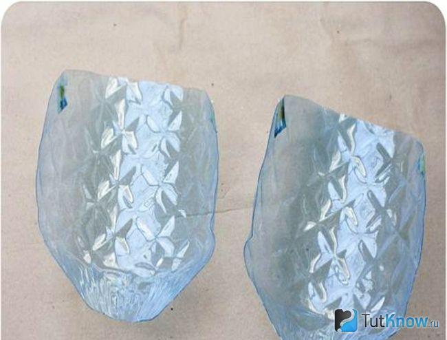 Две заготовки из пластиковой бутылки