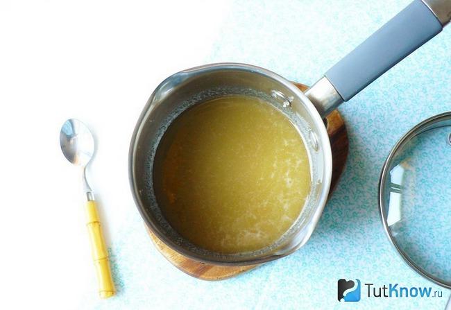 Промежуточная смесь при создании пасты для шугаринга