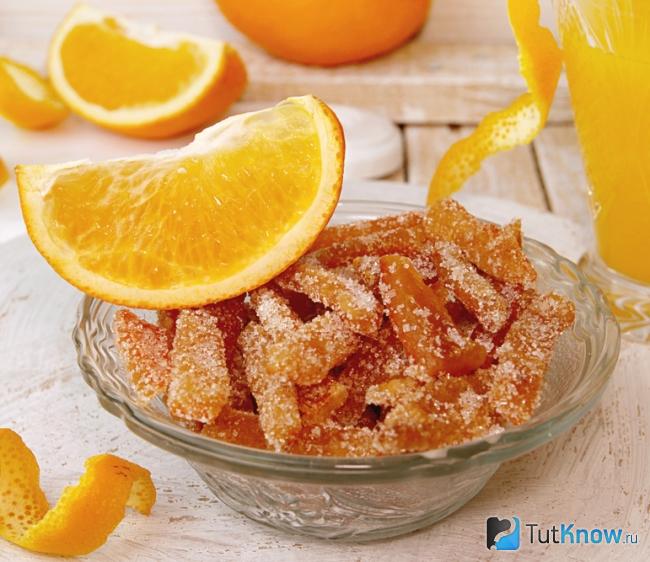 Апельсиновые цукаты со сливочным маслом