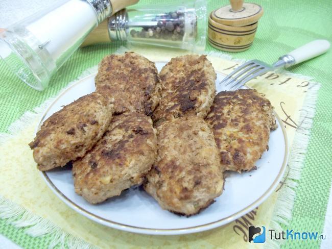 Готовые тыквенные биточки с фаршем