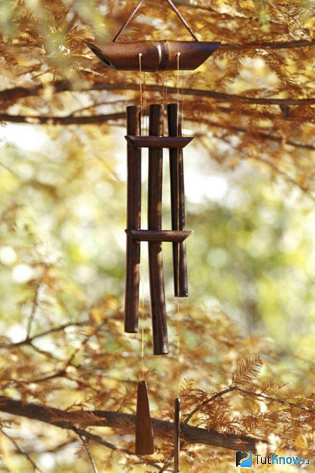 Подвесные колокольчики из бамбуковых стеблей